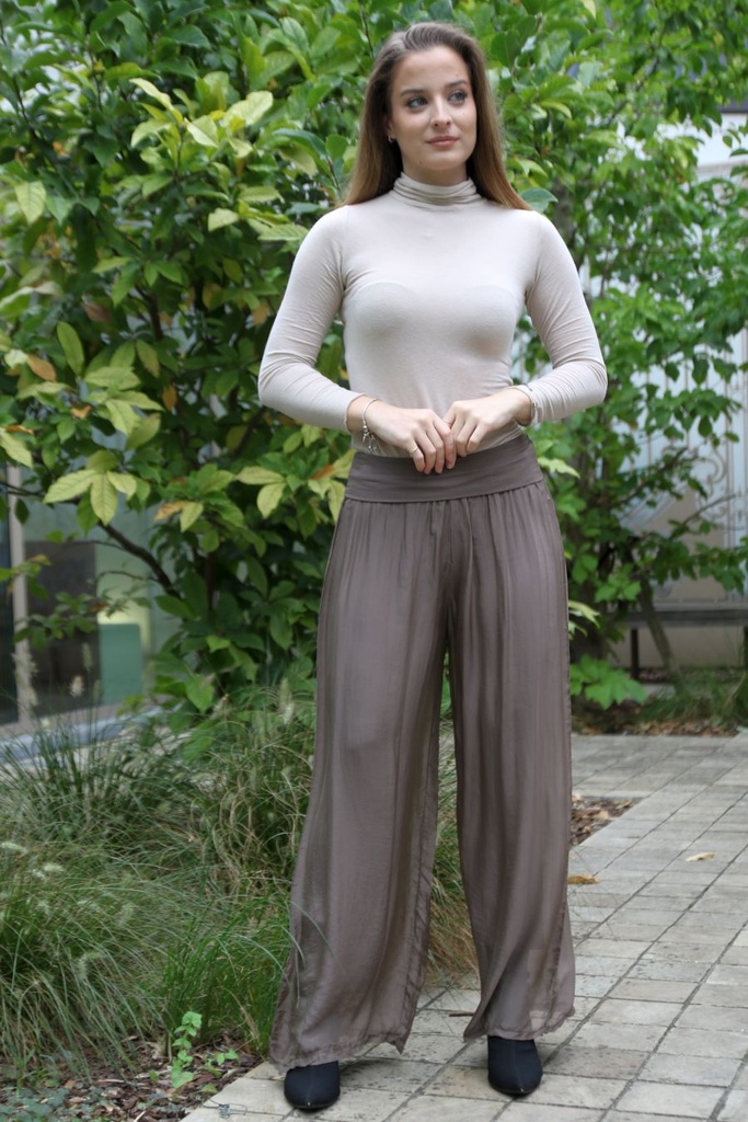 Pantalon évasé en soie Lars nm98