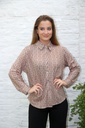 T-shirt Leandra nm2 kettingprint kraag nacré geknoopt 