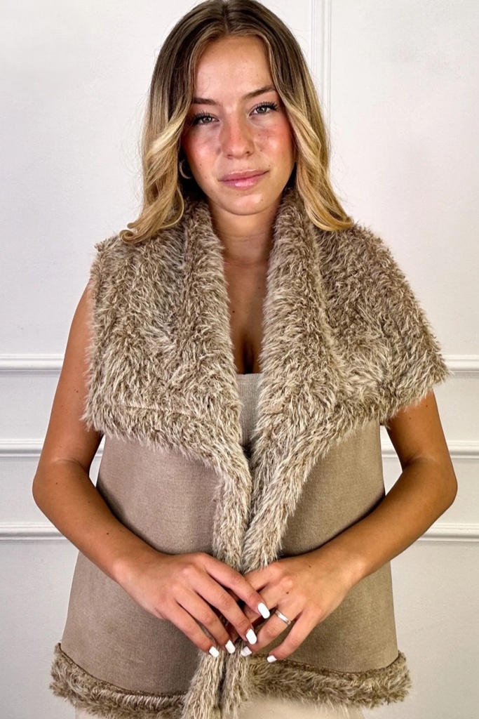 Mouwloze vest Loeka diervriendelijk omgekeerd schaap 