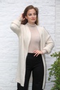 Tricot half lange jas Leticia nm30 kraagloos bevat mohair  