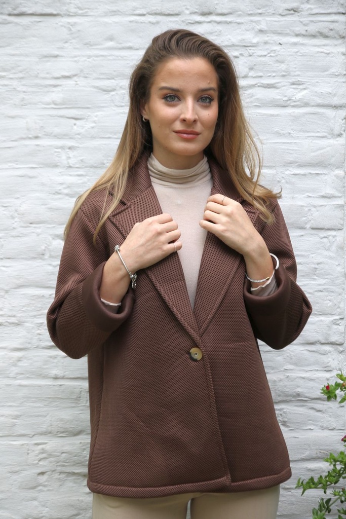 Mesh blazer Miles met reverskraag