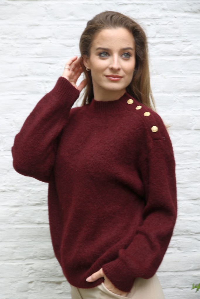 Pul Lambert nm25 opstaande geribde kraag 4 retro knopen