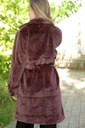 Jas Lyn eco berenpels puntkraag en taillebinder 