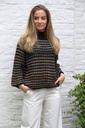 Pul Lyo nm26  piqué jacquard opstaande geribde kraag