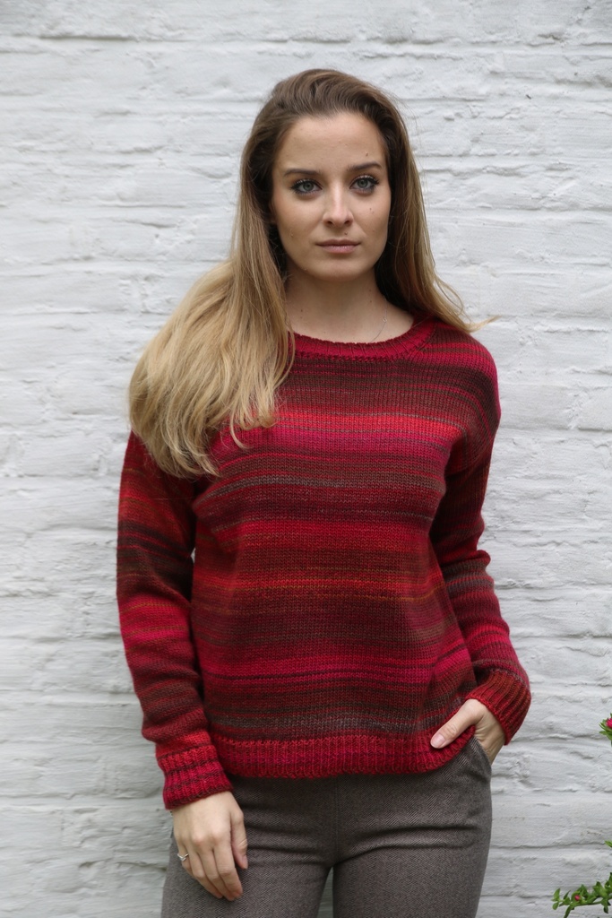 Pul Lammert nm53 jaspé ingeweven tricot opstaande kraag 