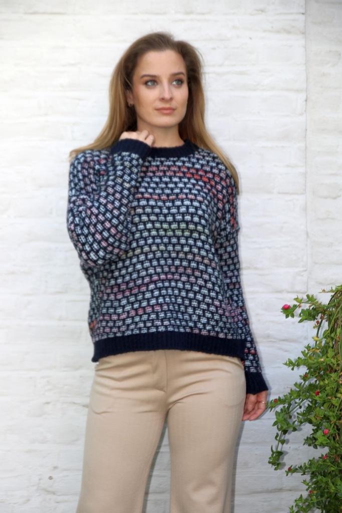 Tricot pull Nola nm26 met verschillende kleuren ronde hals