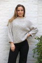 Pull Nine nm30 in boucléstof 3/4 mouwen ronde hals