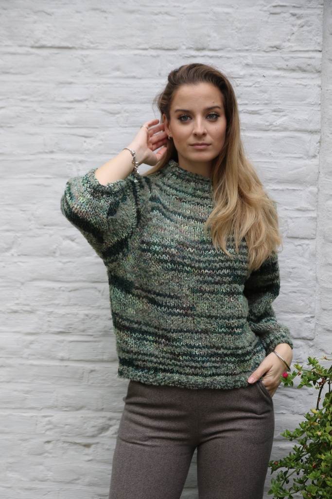 Tricot pull Naud nm36 in boucléstof ronde hals