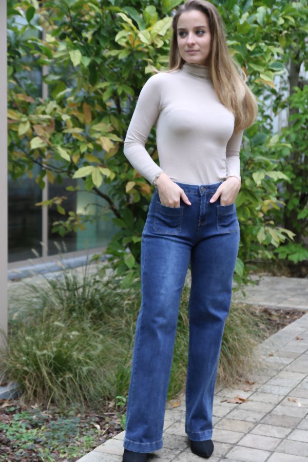 Jeansbroek Melanie hoge taille nm76