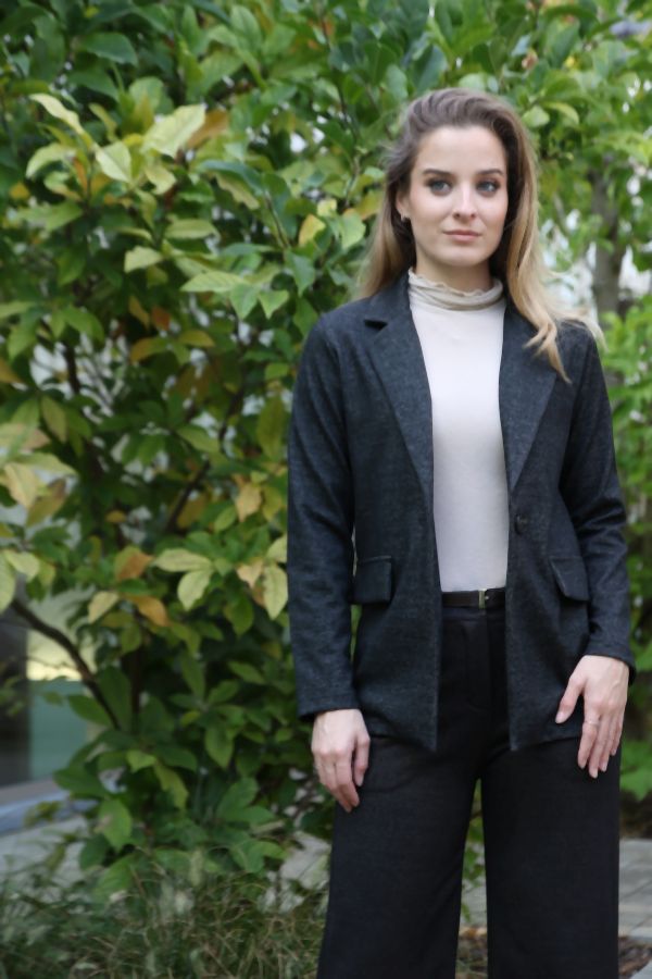 Blazer Livana nm10 reverskraag diagonaal ingeweven stippel 