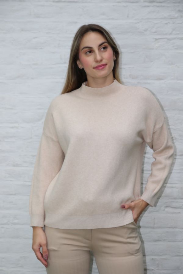 Tricot pull Novi nm60 met opstaande kraag