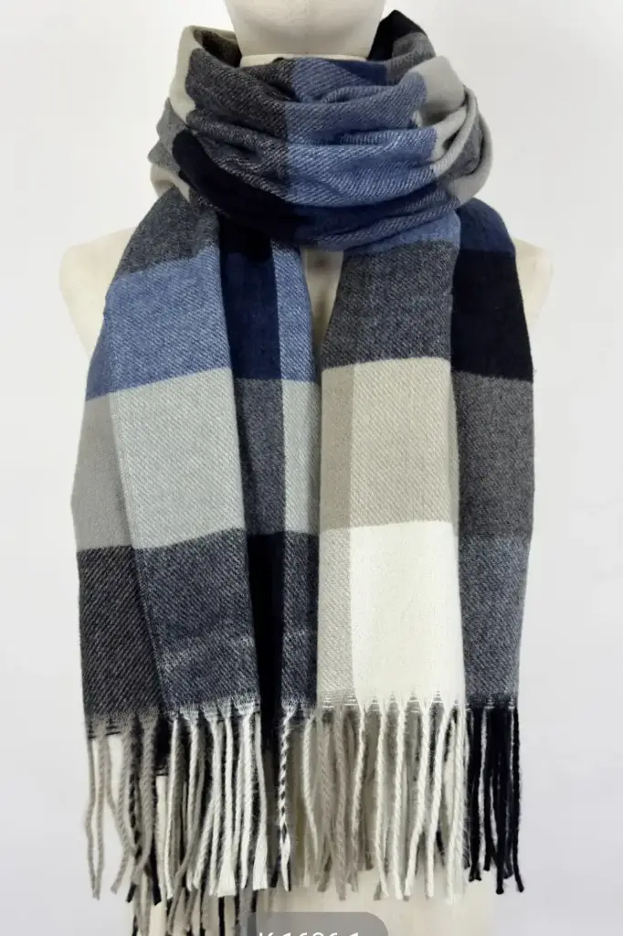 Geruite sjaal Mirza met franjes nm100