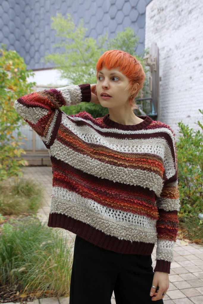 Pul Lance nm38 blouclé jacquard strepen