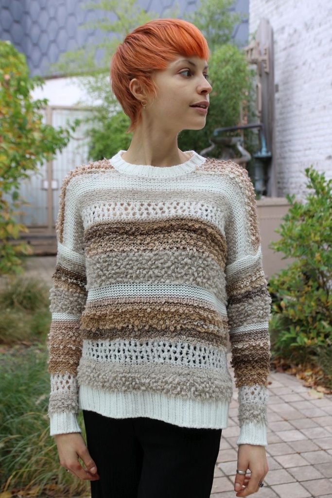 Pul Lance nm38 blouclé jacquard strepen