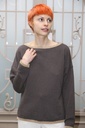  Pull Nikkie nm80 ronde hals glinsterende gouden borduur