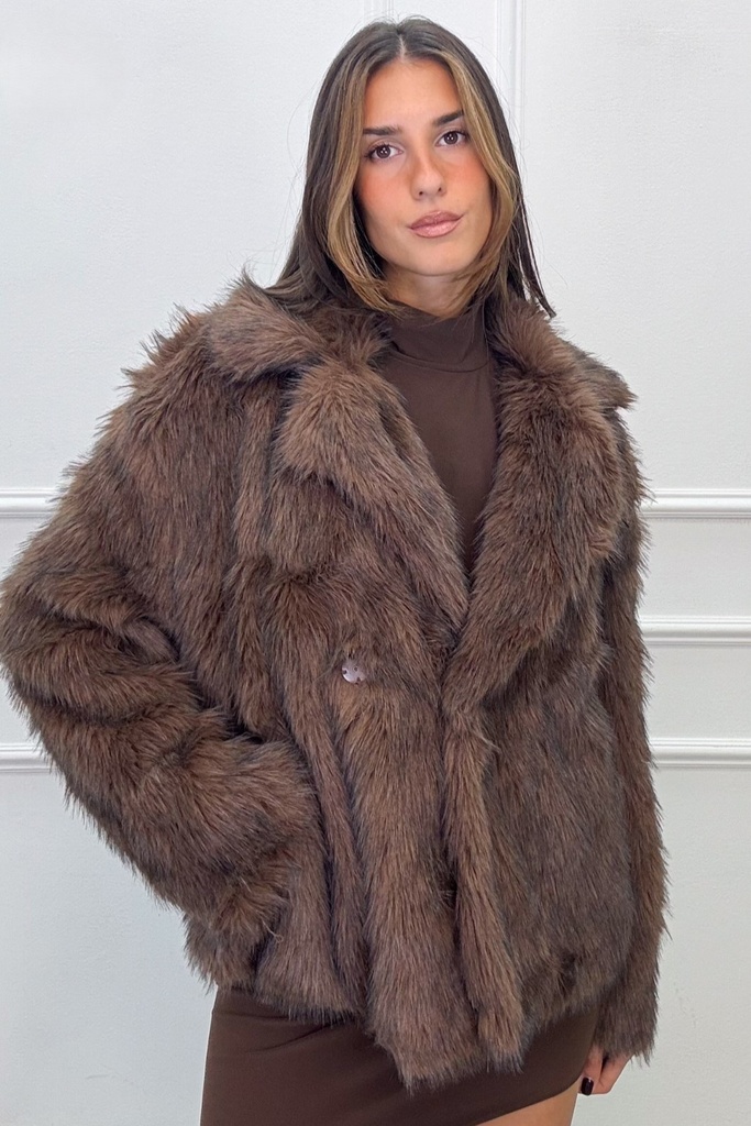 Ecopels mantel Mitchel met reverskraag