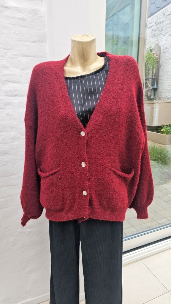 Cardigan Lieselot nm12 V-hals 4 nacré knopen 