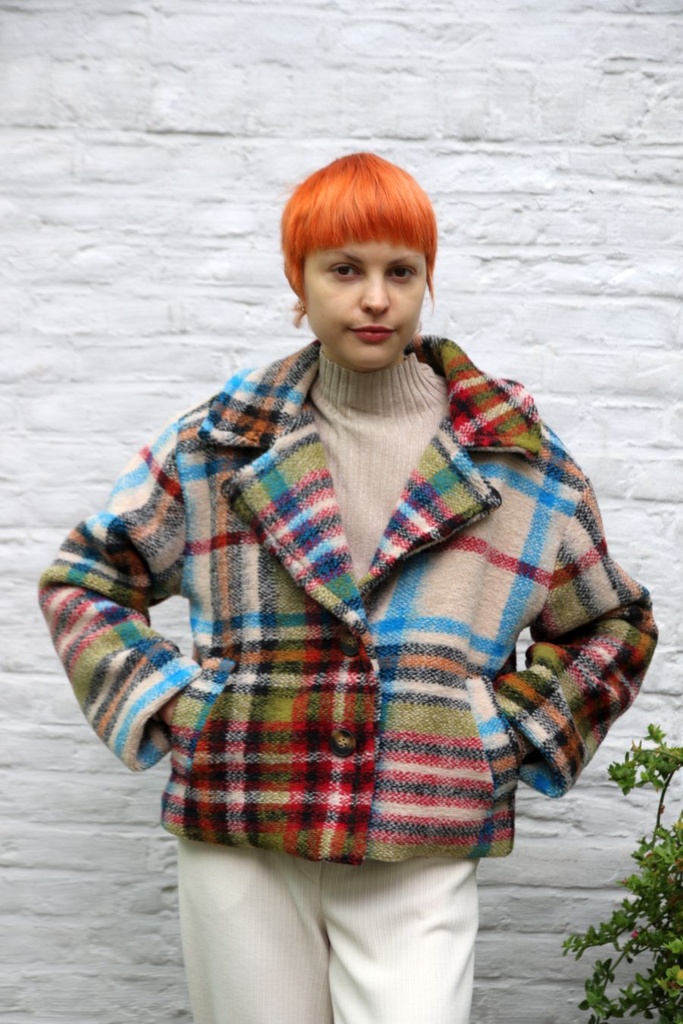 Kort jasje Nox nm100 schotse ruit reverskraag 