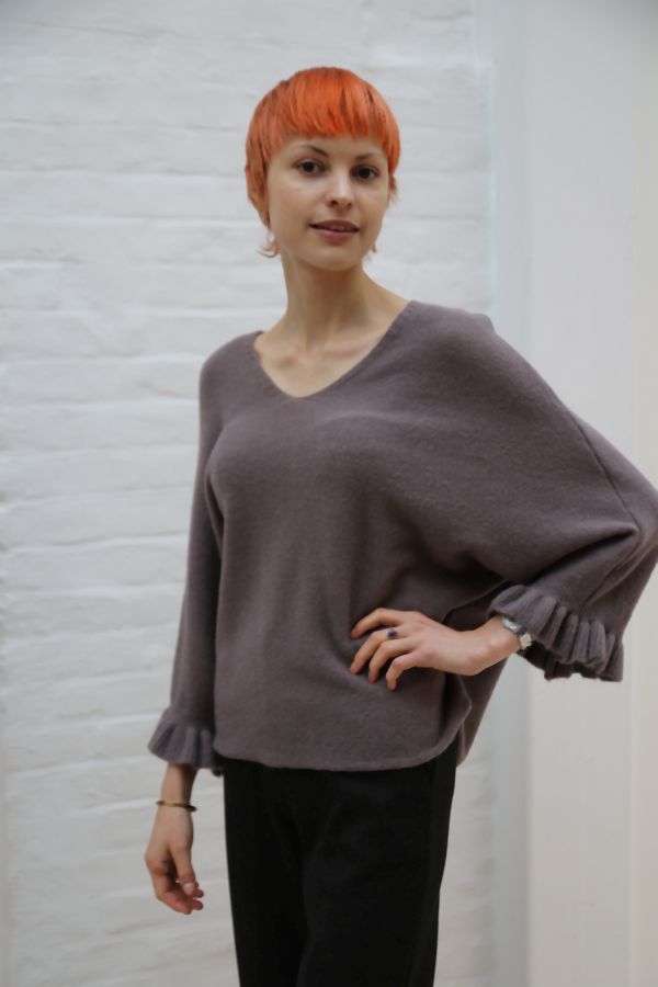 Tricot pull Nadim nm25 v-hals vleermuismouw 