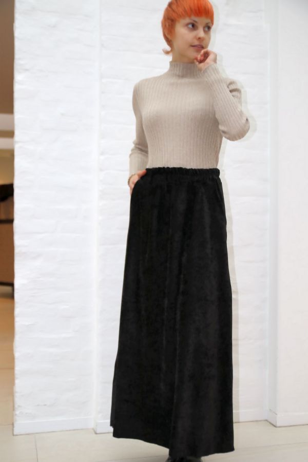 Rok Nasim glamy velours split achterkant