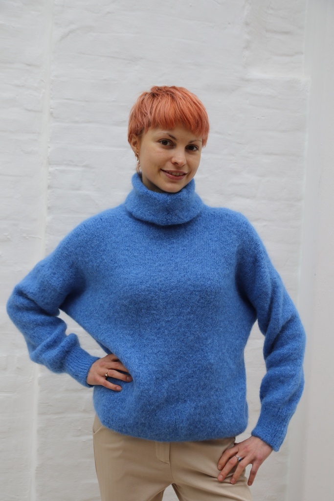 Pull Pelle nm55 zacht rolkraag lange mouwen alpaca en mohair