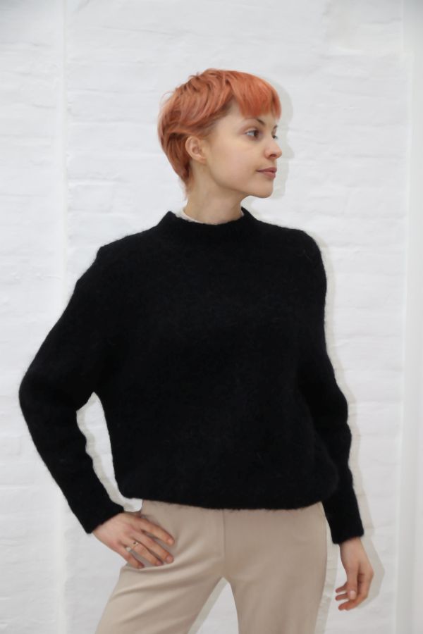 Pull Pippa nm55 zacht geribde kraag alpaca en mohair