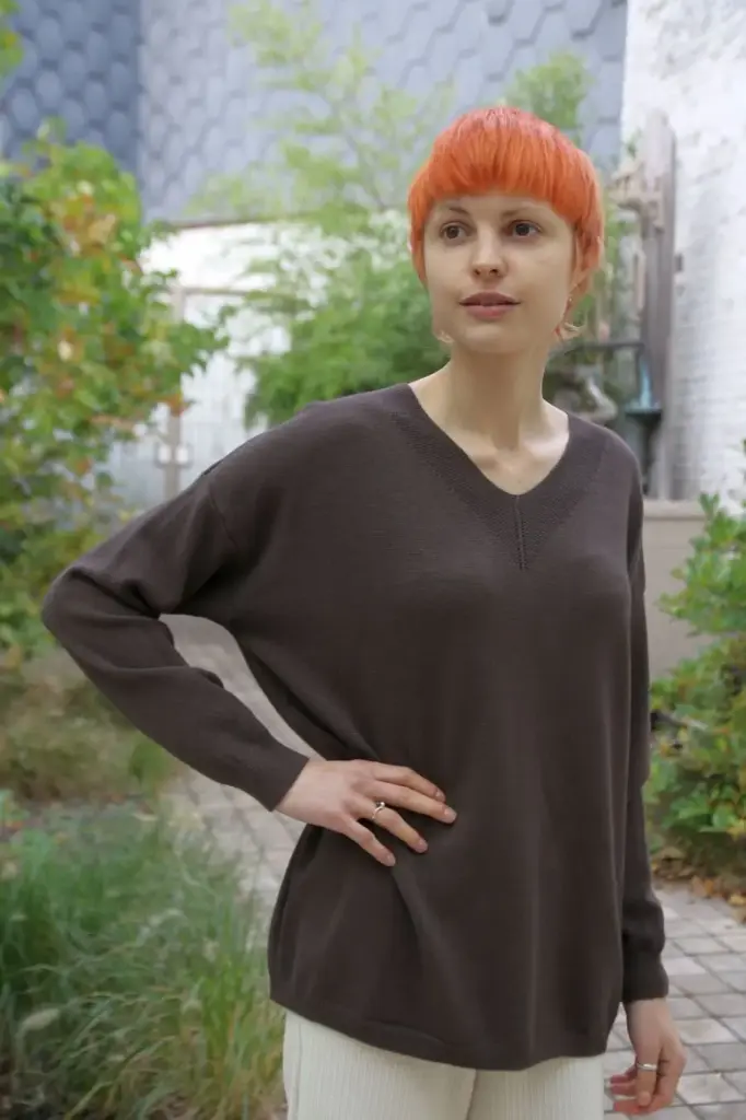 Pull Pieter nm 50 v-hals lange mouw geribd zacht