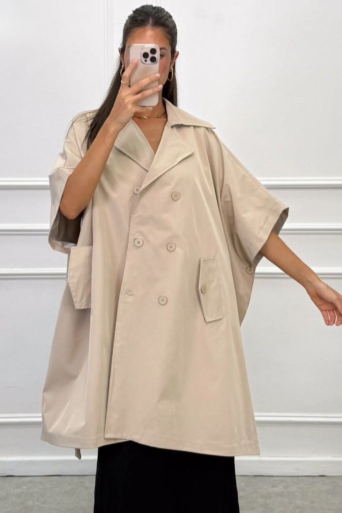 Trench Leonie puntkraag 