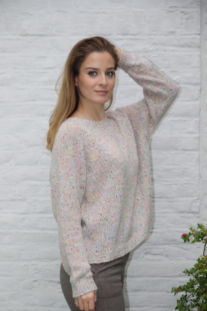 Tricot pull Nadia nm28 ronde open hals 