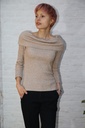 Pull Nio nm40 omgeslagen boothals glitter tricot