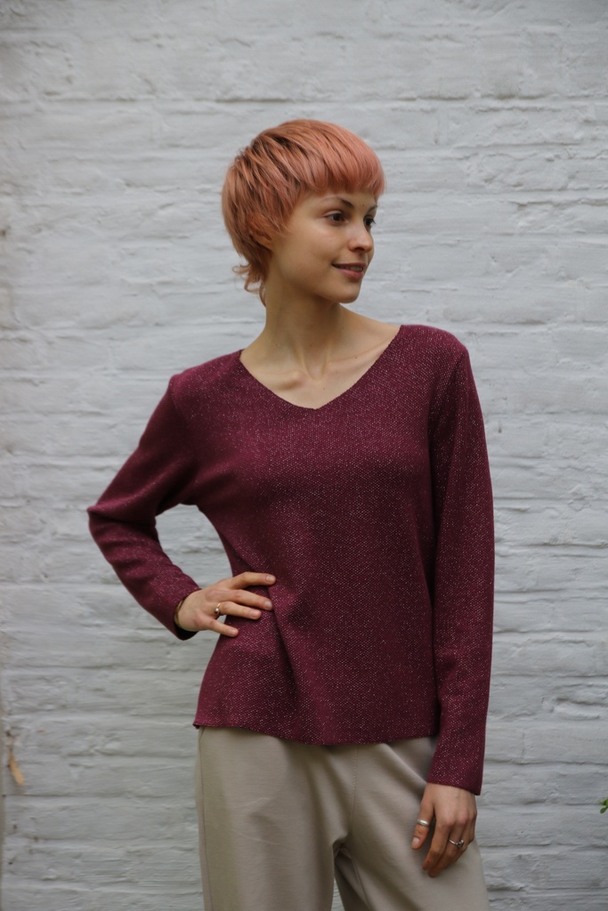 Tricot pull Nana nm50 v-hals glitter