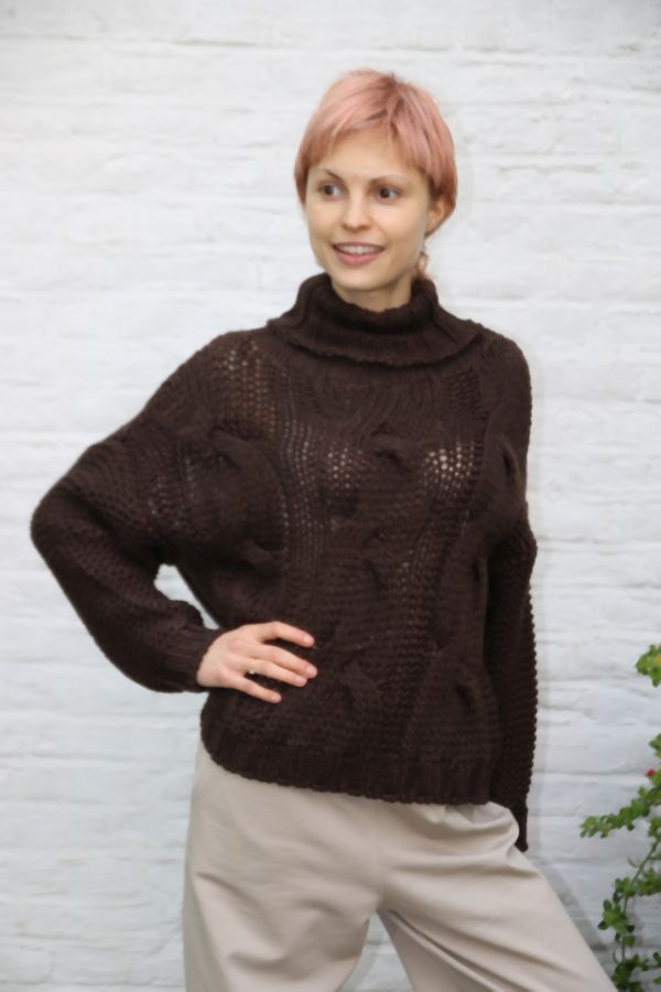 Pull Nero nm20 grof gebreid opstaande kraag 