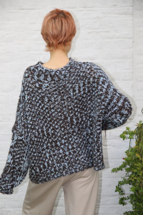 Pull Natasha nm26 bicolor ronde hals lange mouwen