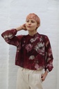 Korte gepofte blouse Madeleine met bloemenprint nm48