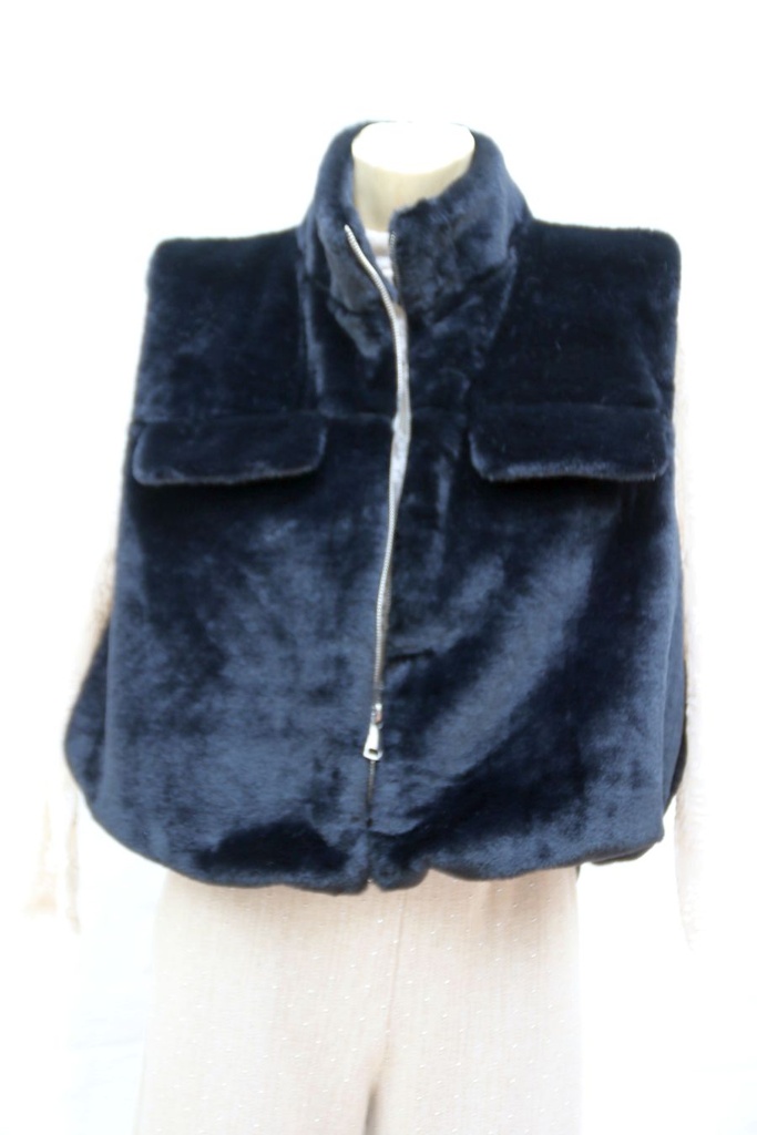 Lamia eco pels rirtssluiting sierkleppen mouwloos