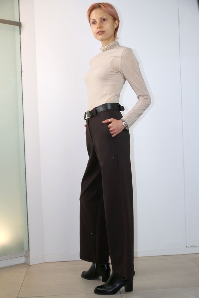 Broek Lieveke nm65 studs op punto milano wijde pijp 