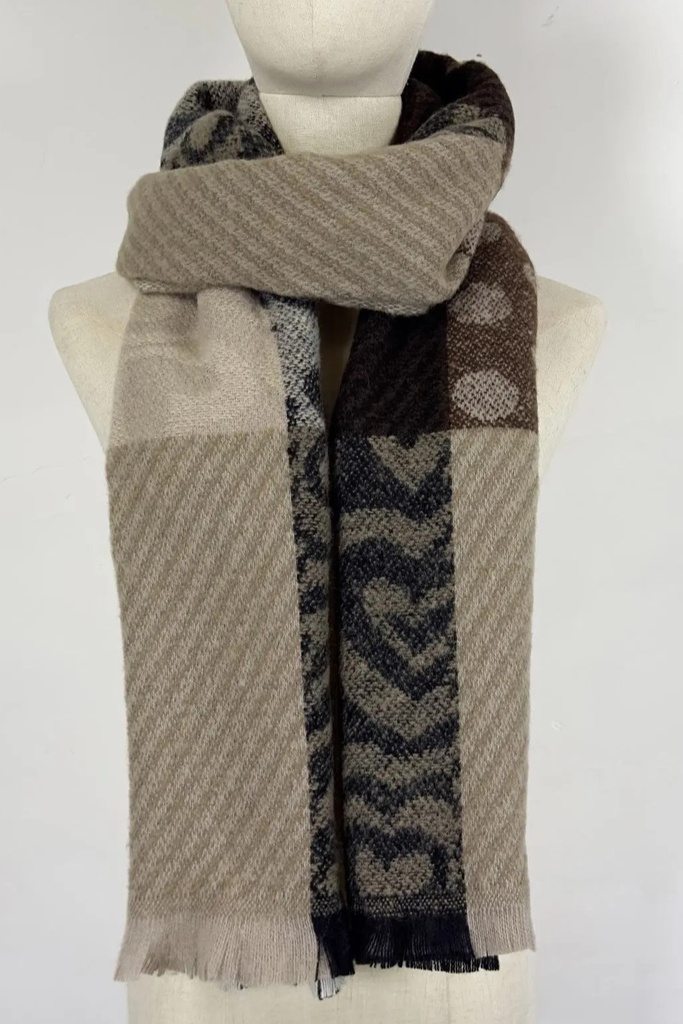 Sjaal Linna nm100 vlakken stippen strepen hartjes