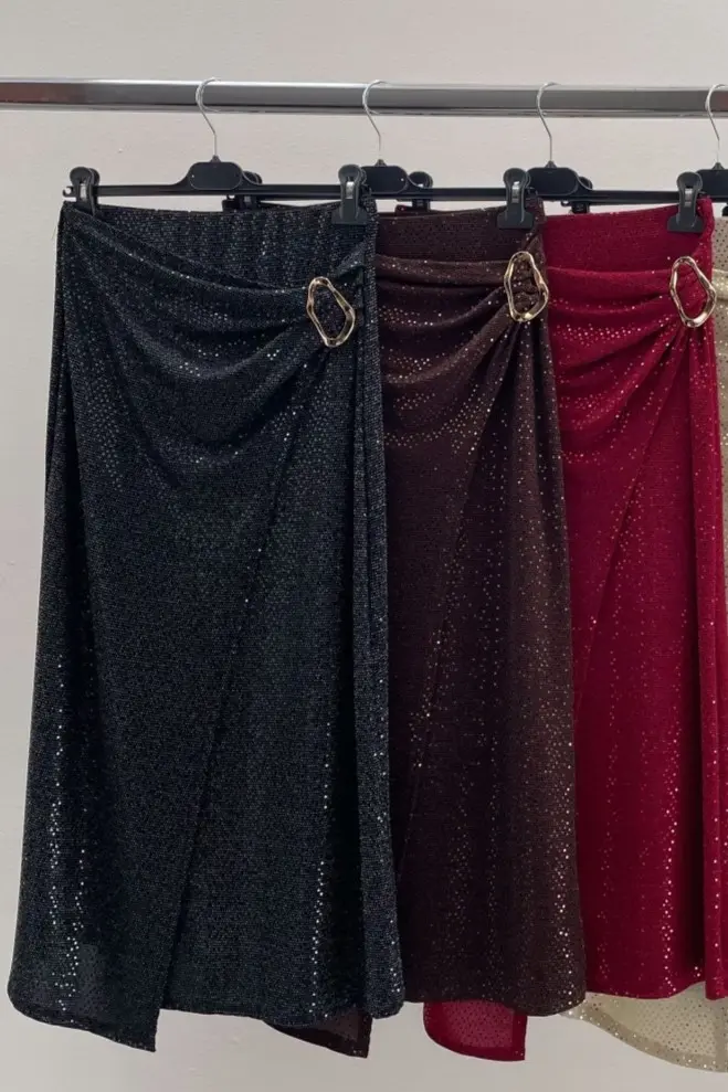 Glamy enveloprok Lamaye paIlletten geblutste ovale gesp