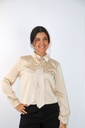 Cocktail blouse Lolita satijn das met studs kort
