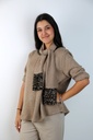 Pull Petra nm95 open hals en sjaal met pajetten
