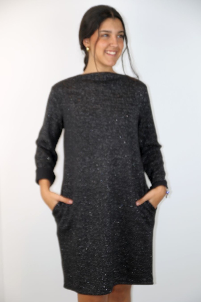 Jurk Nijs nm20 lurex boothals 