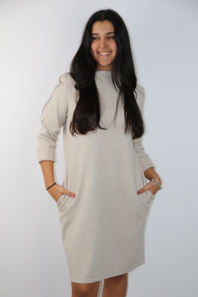 Jurk Nijs nm20 lurex boothals 