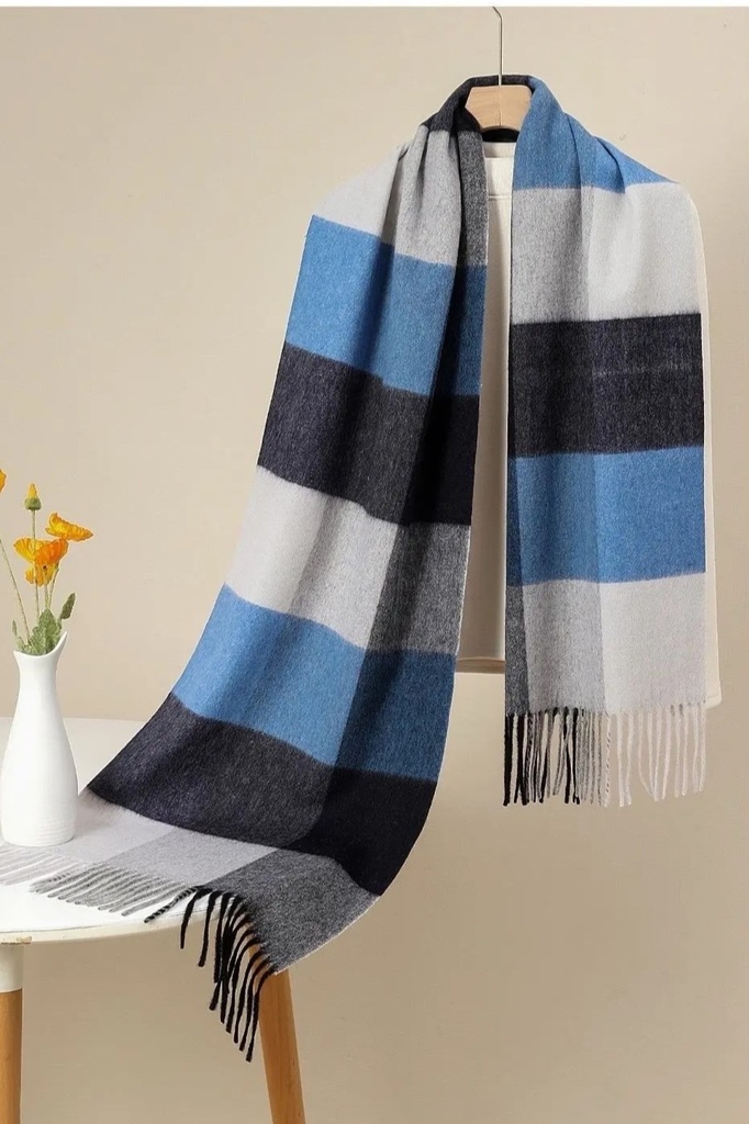 Lival nm100 blokken karro wol met franjes