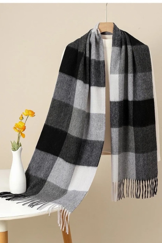 Sjaal Li nm100 karro blokken wol