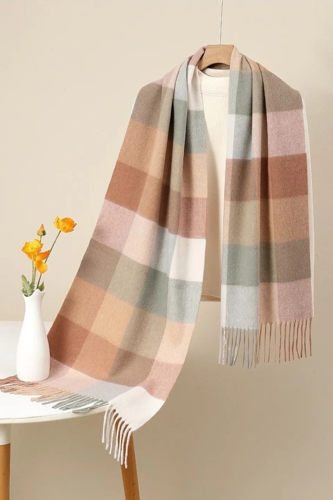 Linah 300w nm100 karro blokken franjes wol