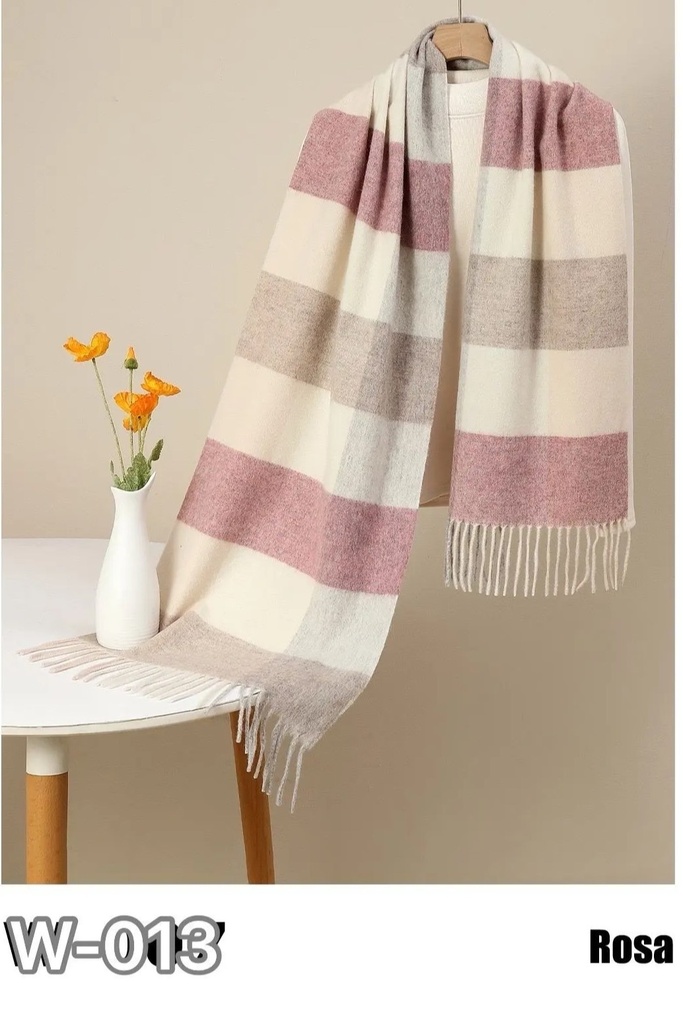  Livine nm100 geruit franjes wol