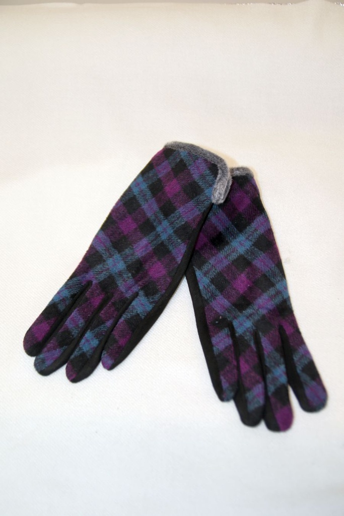 Handschoenen Livi diagonale Schotse ruit
