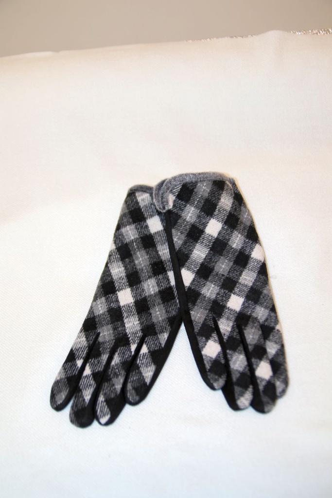 Handschoenen Livi diagonale Schotse ruit