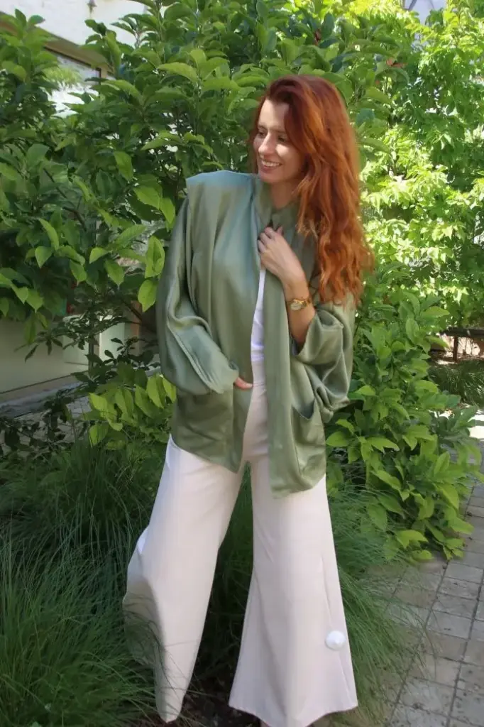 Zijden vest Gosse vleermuismouw