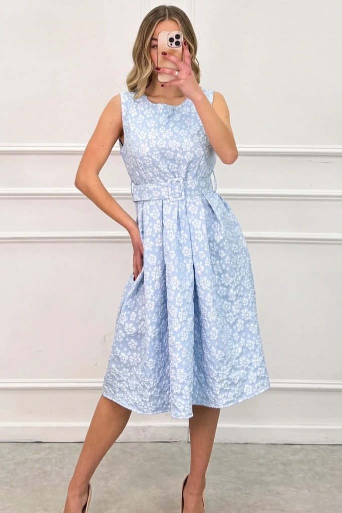 Mouwloze jurk Rick met bloemetjes